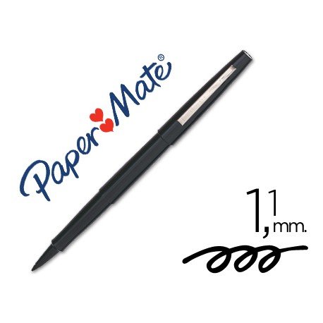 Rotulador paper mate flair original punta fibra color negro