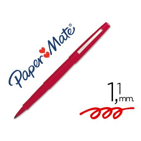 Rotulador Papermate flair original punta fibra color rojo