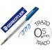 Boligrafo staedtler stick azul con capuchon