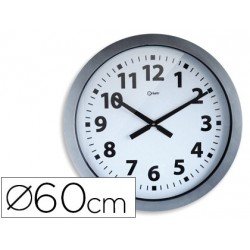 Reloj Cep pared plastico 60 cm gris y esfera blanca