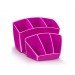 Organizador sobremesa CEP 143x158x93 mm 8 Compartimentos Plástico Rosa